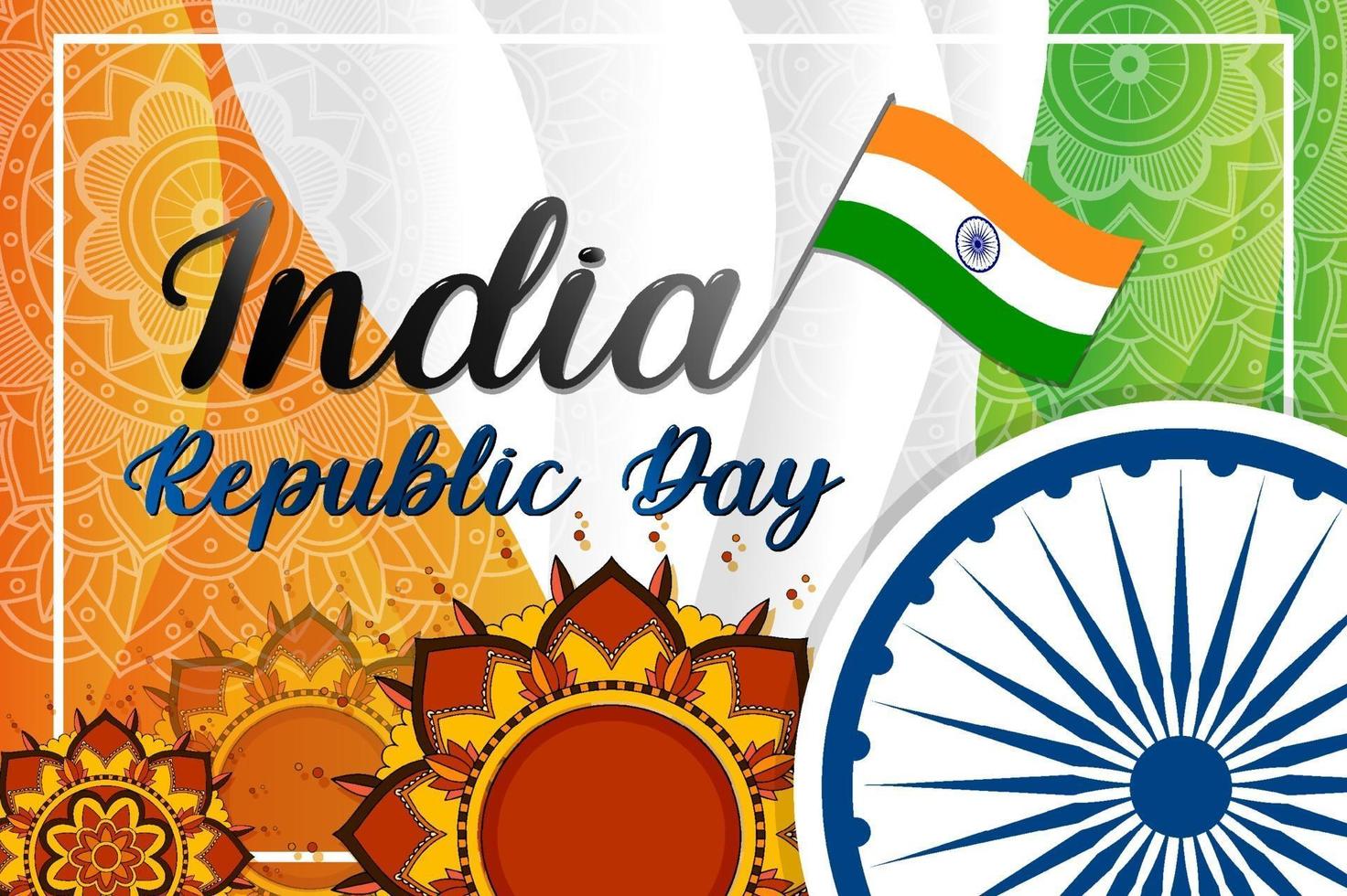 India Republic Day banner with kid characters vector