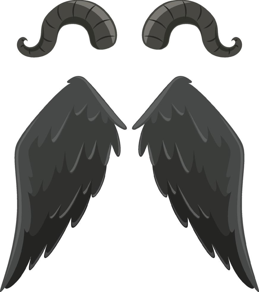 Devil and angel design elements vector