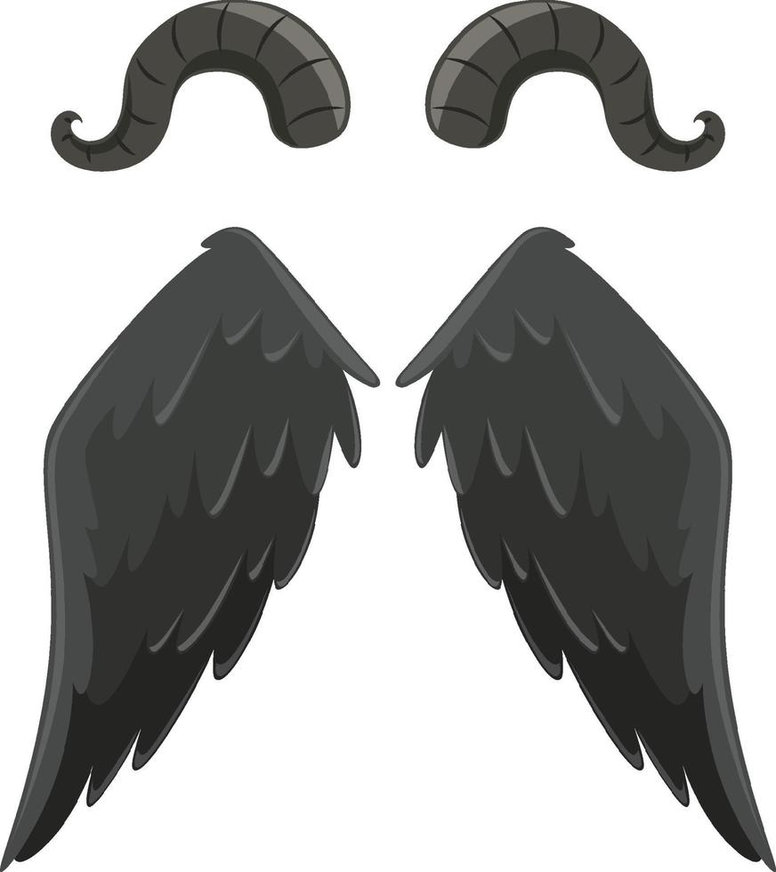 Devil and angel design elements vector