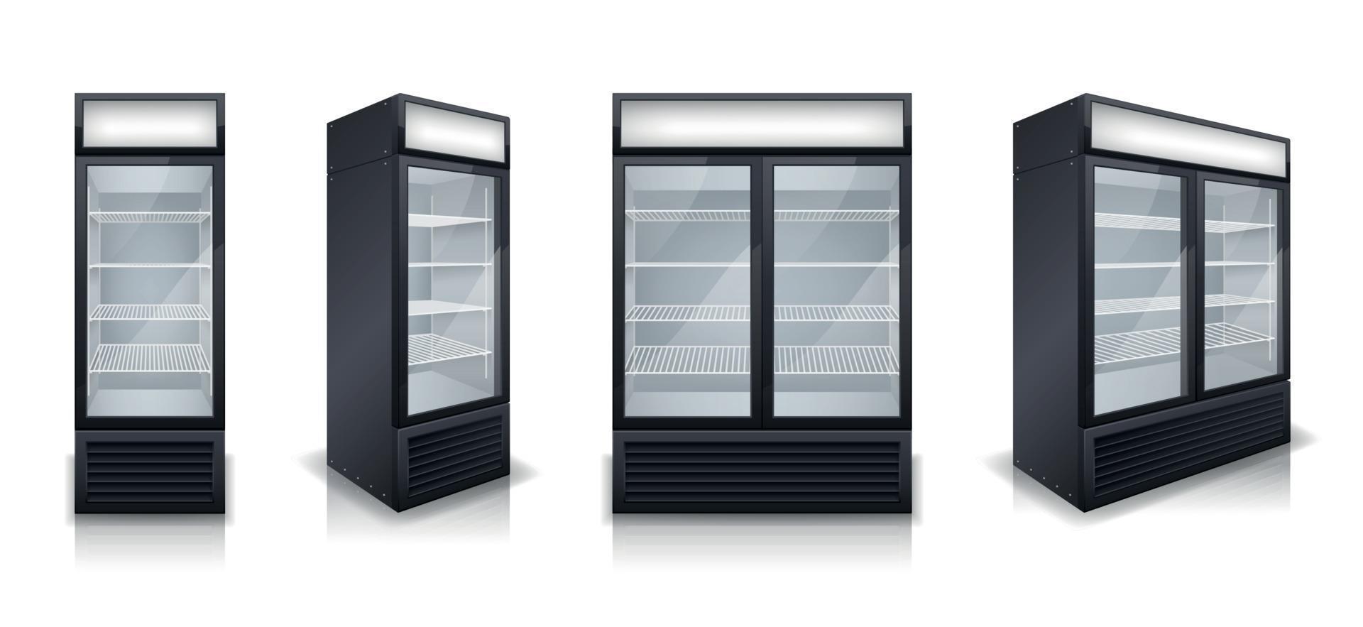 Drinks Fridges Realistic Set vector