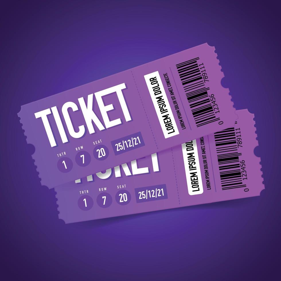 Entradas para eventos composición realista. vector