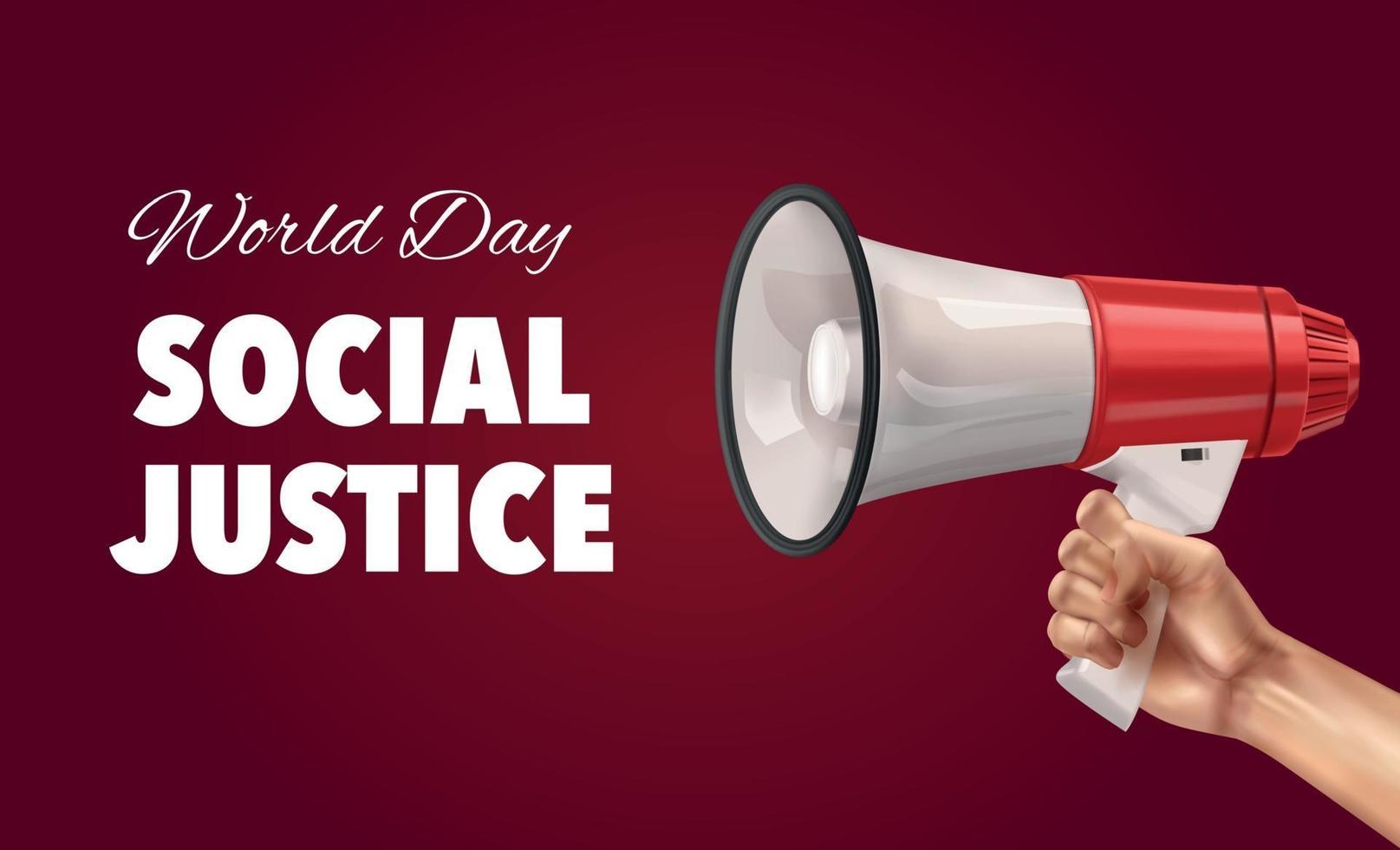 World Day Of Social Justice Background vector