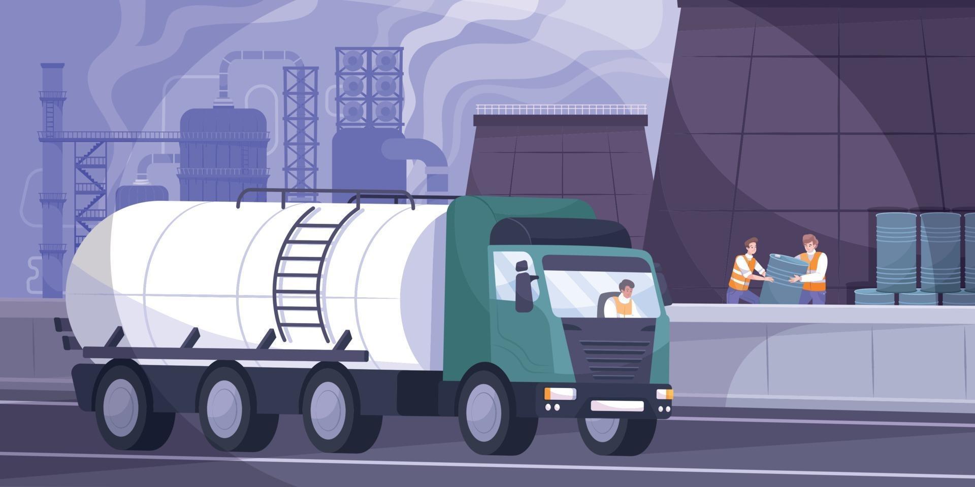 Oil Industry Background Illustration vector