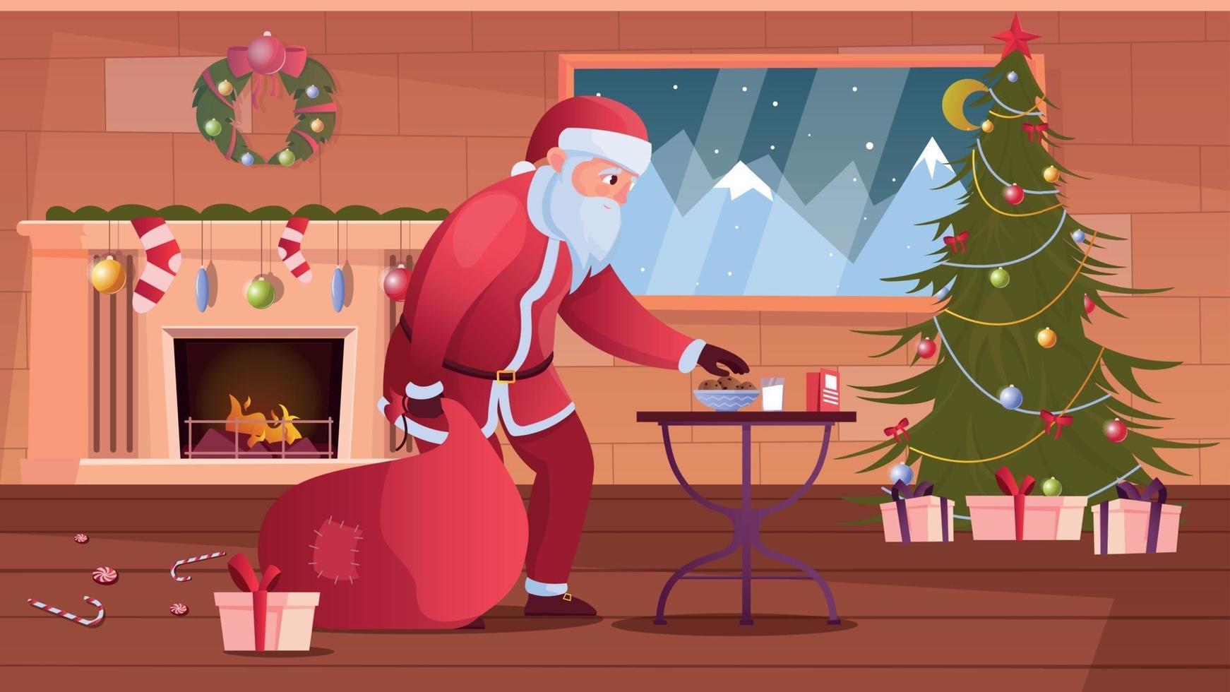 Santa Flat Illustration vector