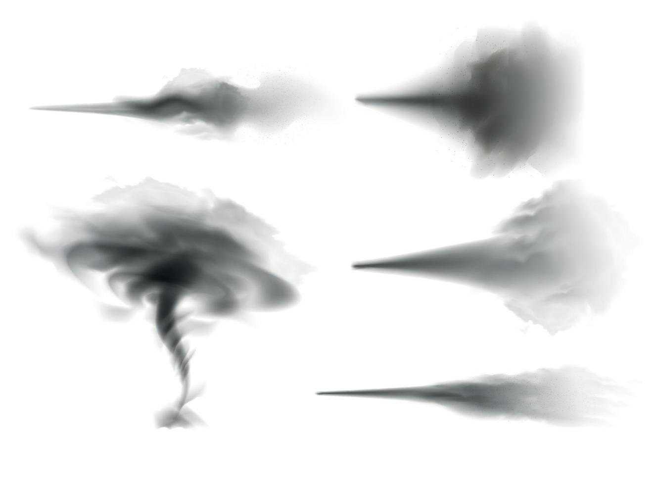 Wind And Dust Spray Dark Set vector