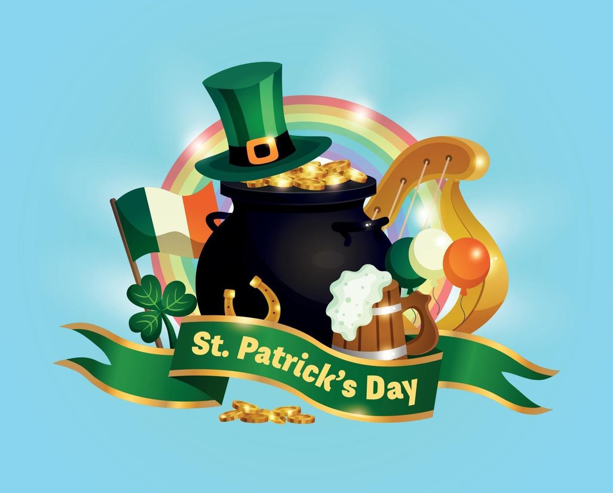 Saint Patricks Day Composition vector