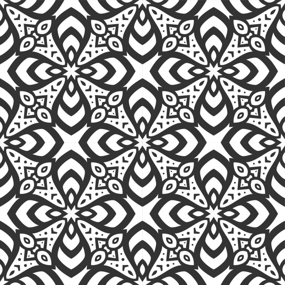 Pattern black and white shape. Simple seamless ornament background vector