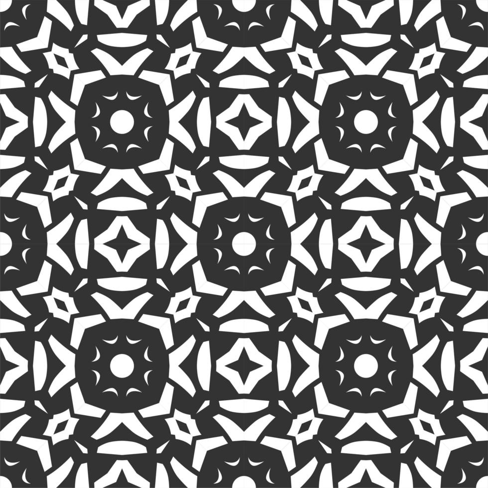 Pattern black and white shape. Simple seamless ornament background vector