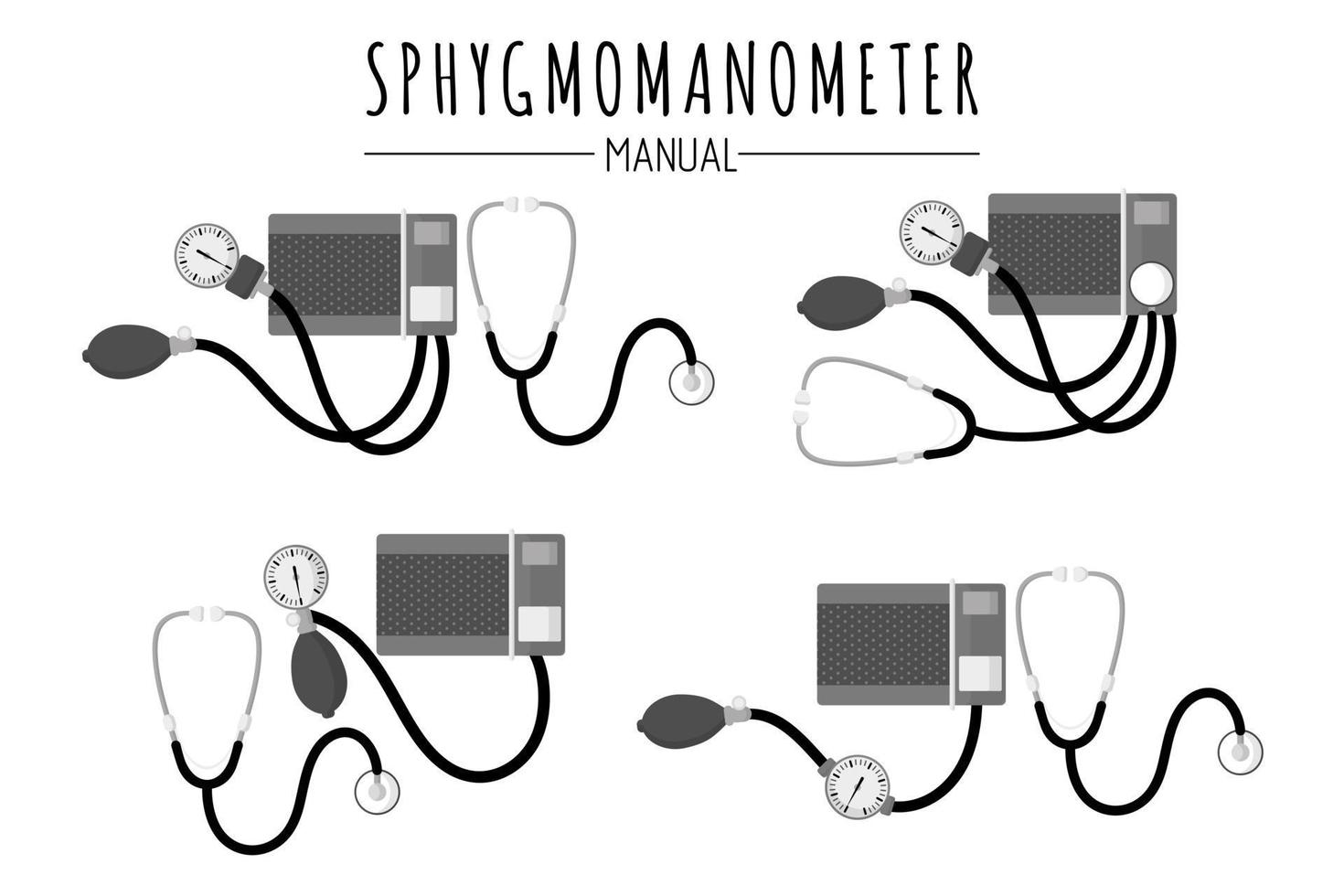 tensiómetros o esfigmomanómetros de dispositivos de diagnóstico médico vector