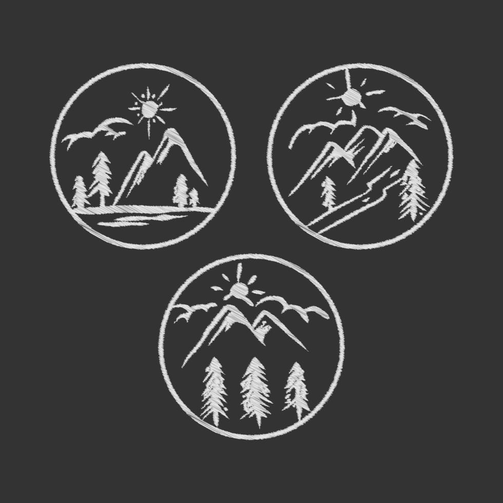 Mountain nature illustration vector