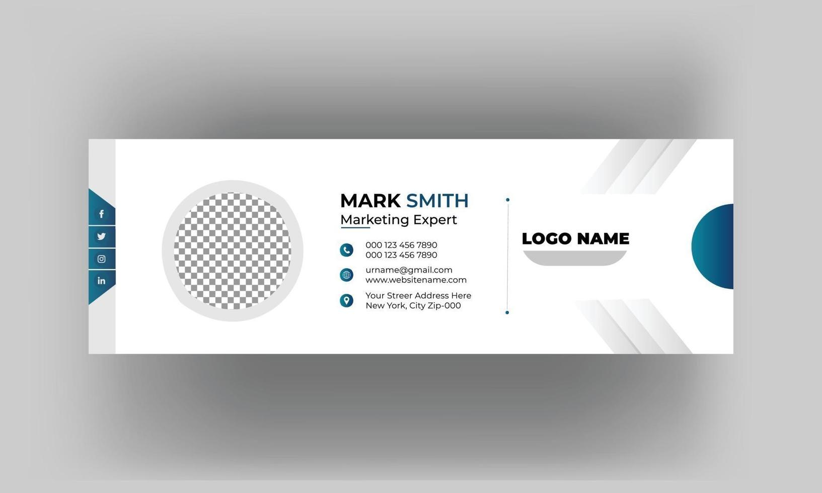 Professional Corporate  email signature template design template vector