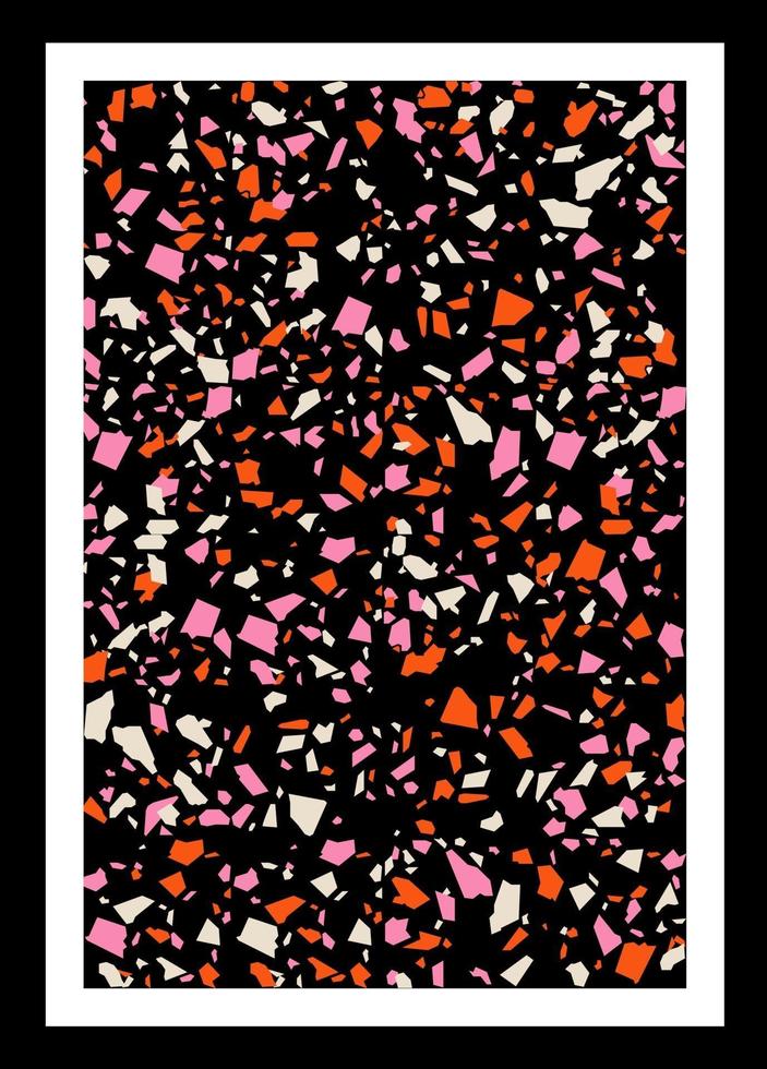 Terrazzo Floor Tile Pattern Abstract Background vector