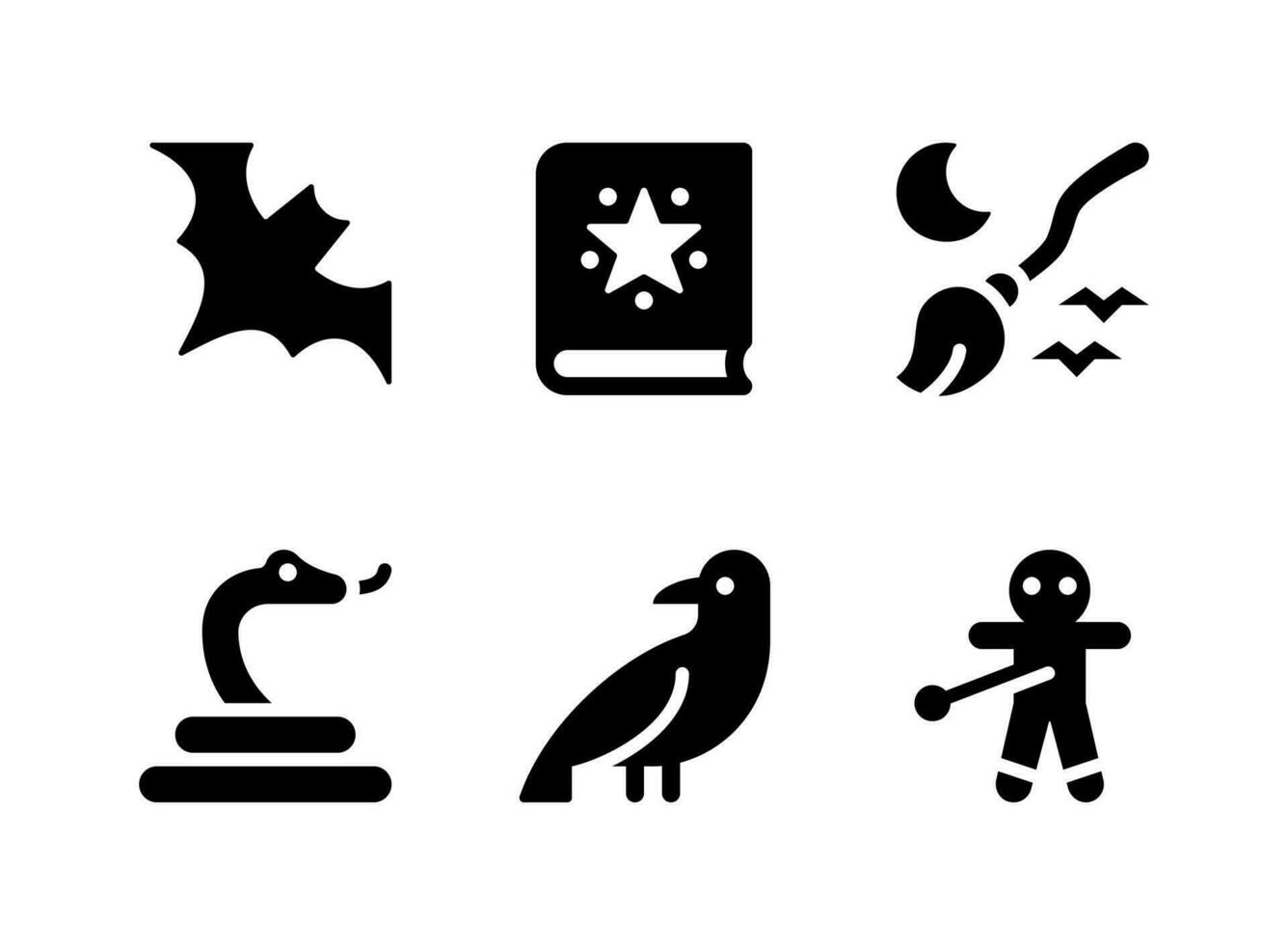conjunto simple de iconos sólidos vectoriales relacionados con halloween vector