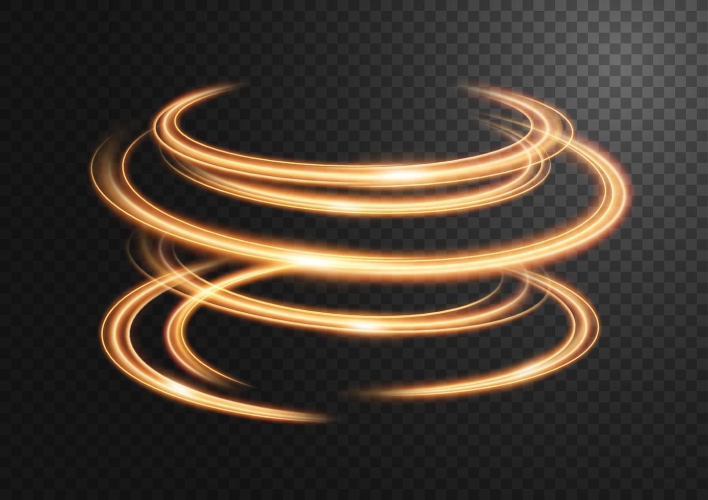 Abstract gold wavy line of light, Vector Illustration