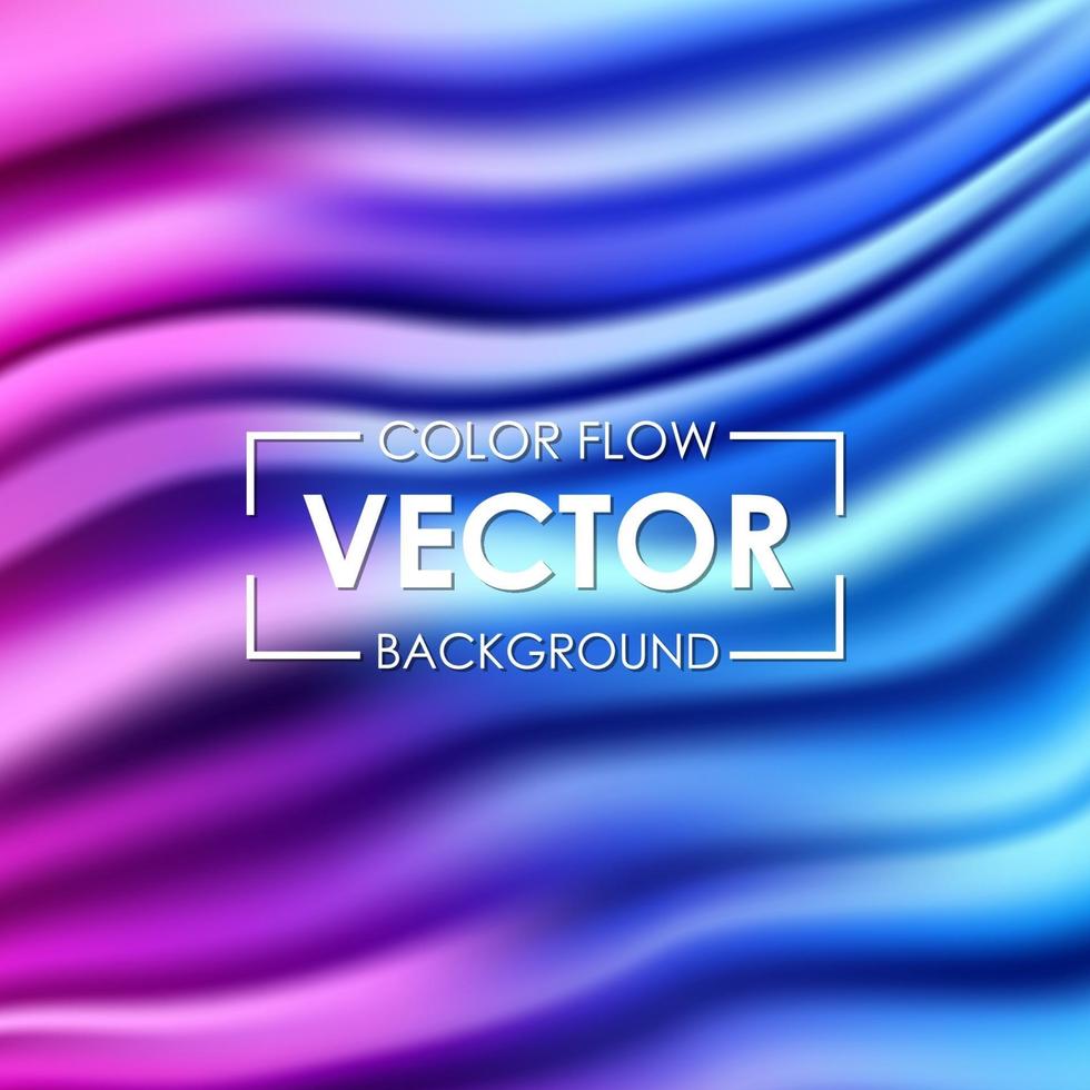 Color Flow Poster, Wave Liquid color background. Vector Illustration