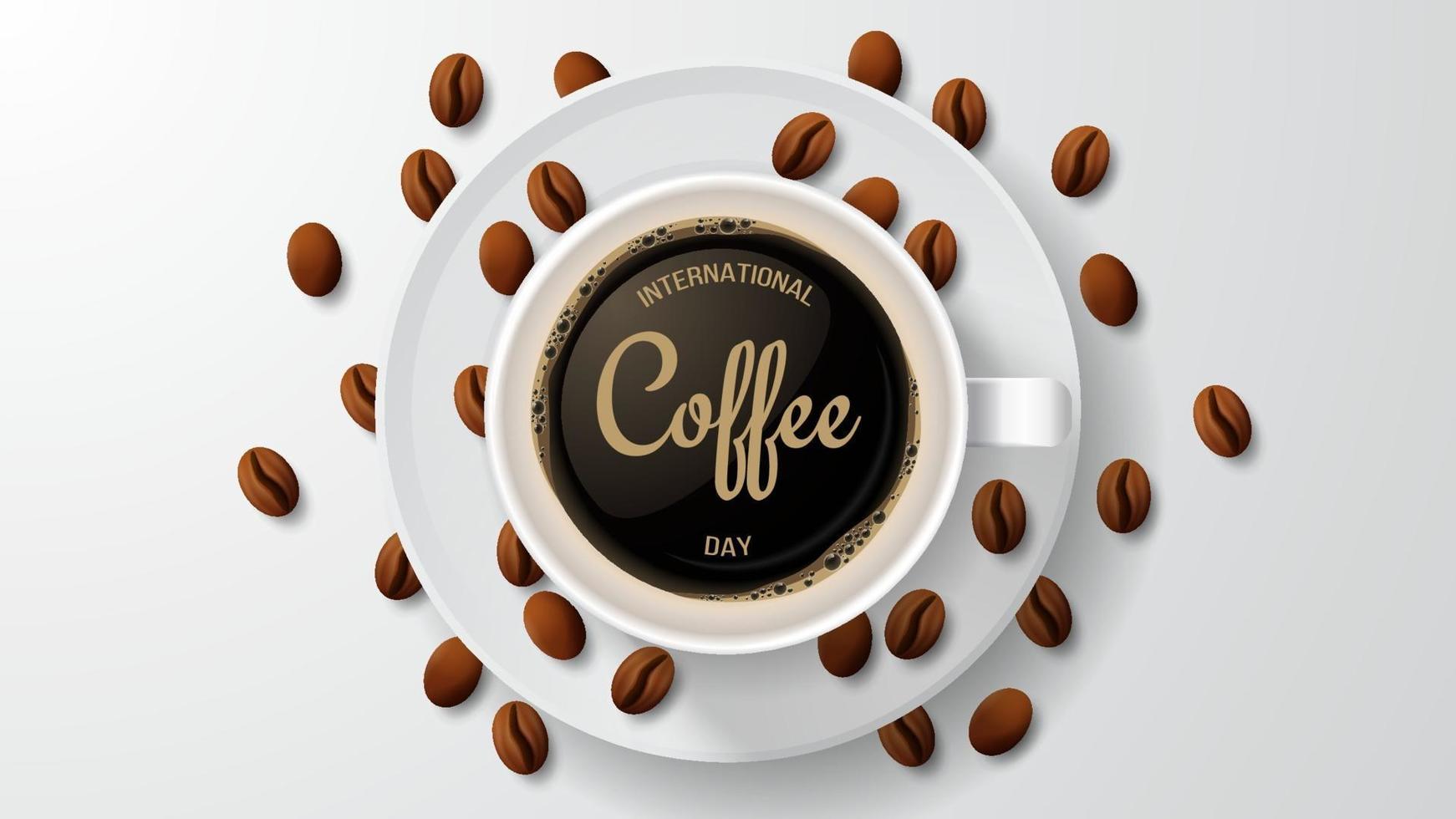 International coffee day. Vector illustration