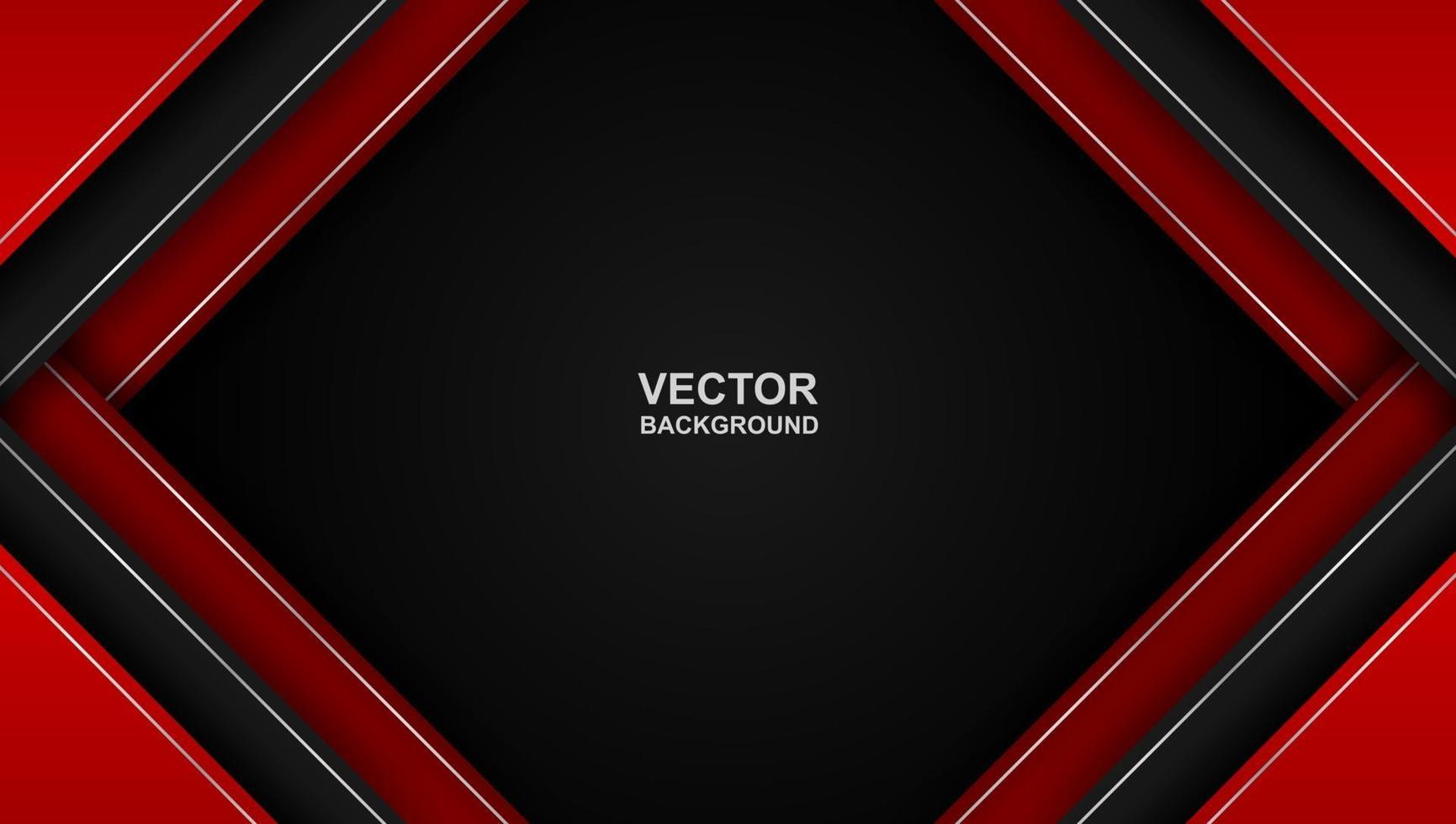 Abstract. red - black gradient geometric overlap shape background. vector
