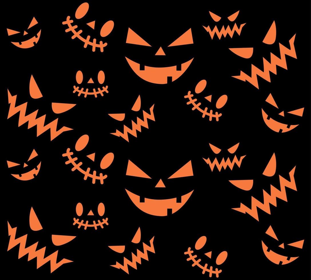 Abstract. Halloween seamless pattern. scary pumpkin background. vector