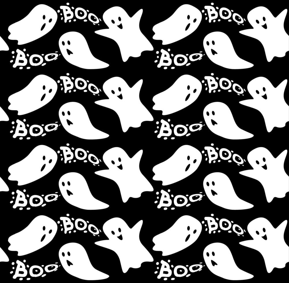 Abstract. Halloween seamless pattern. ghost cute background. vector. vector