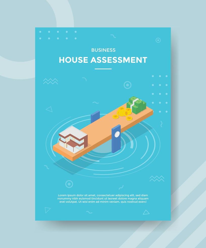 house assessment concept for template banner and flyer vector