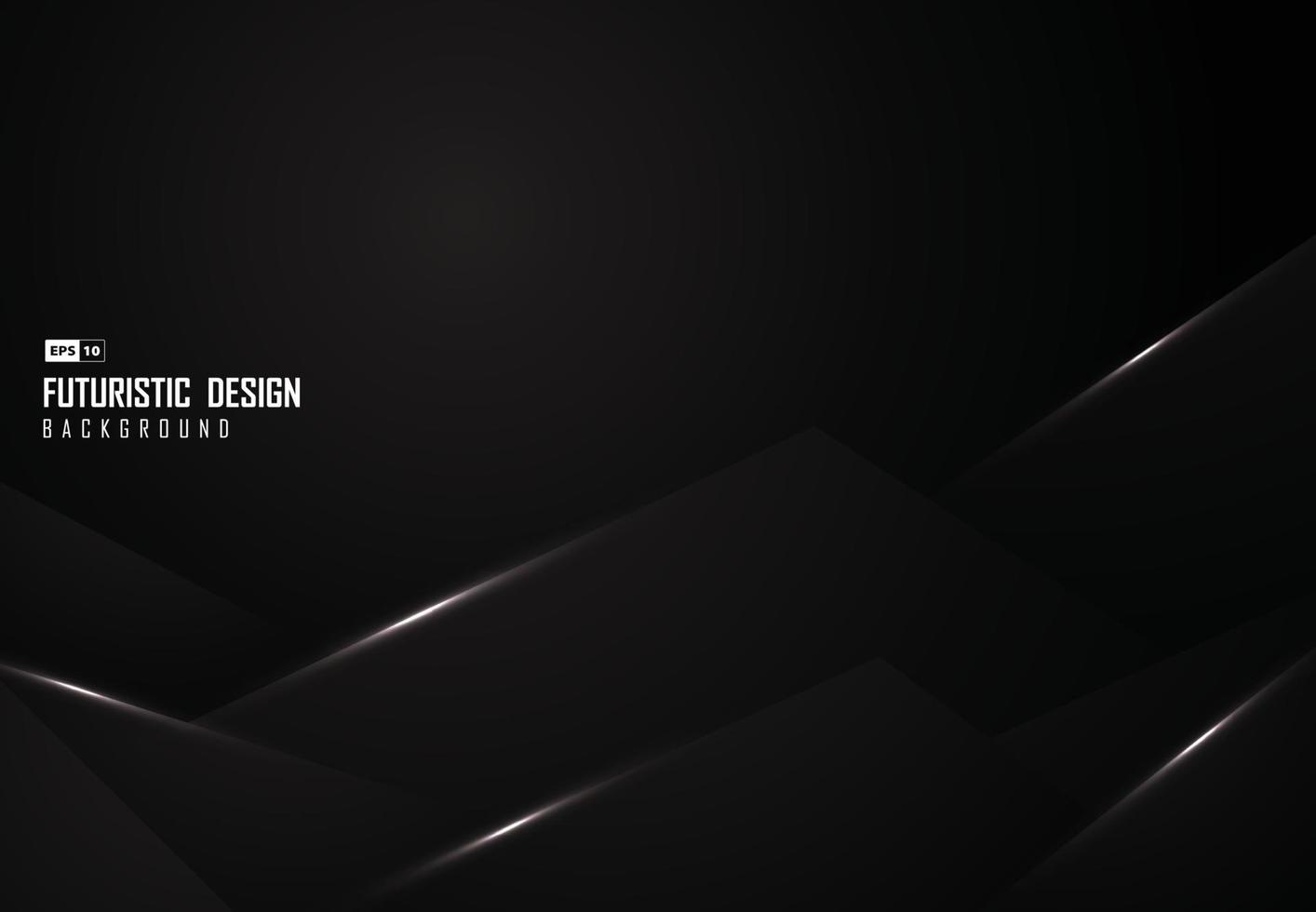 Abstract black design of tech template pattern decorative background. vector
