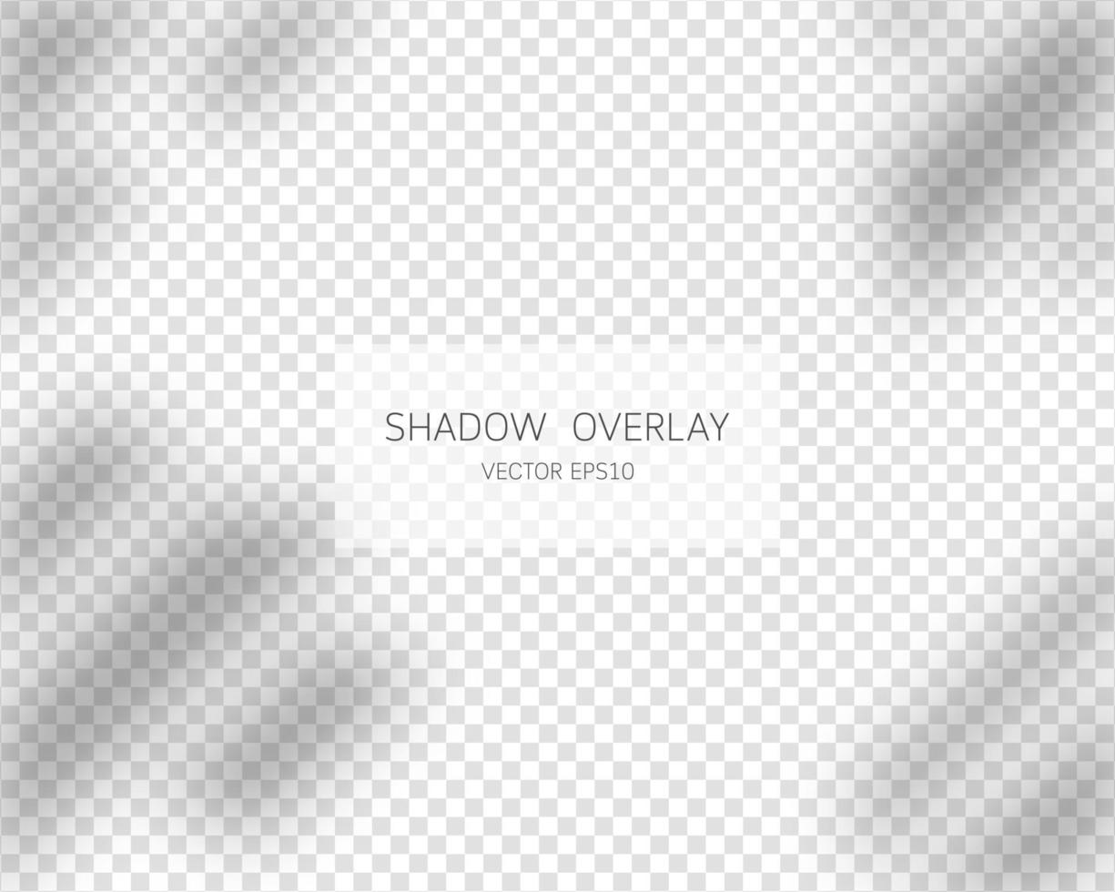 Shadow overlay effect. Window shadow on transparent background. vector