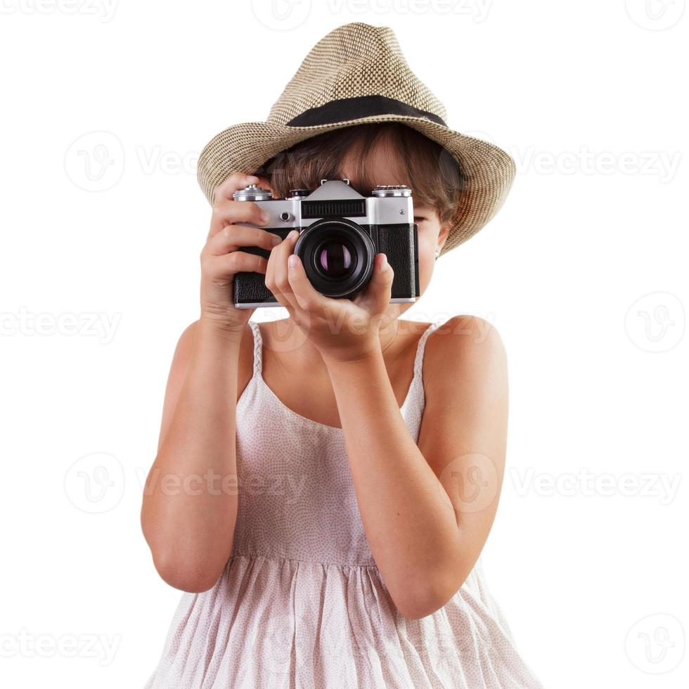 Little girl photographs photo