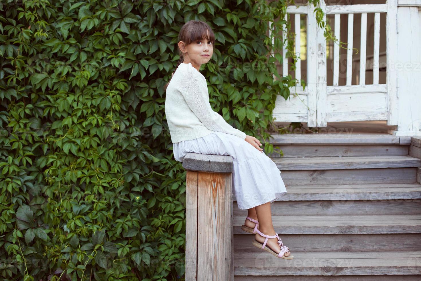 Beautiful little girl in dress photo