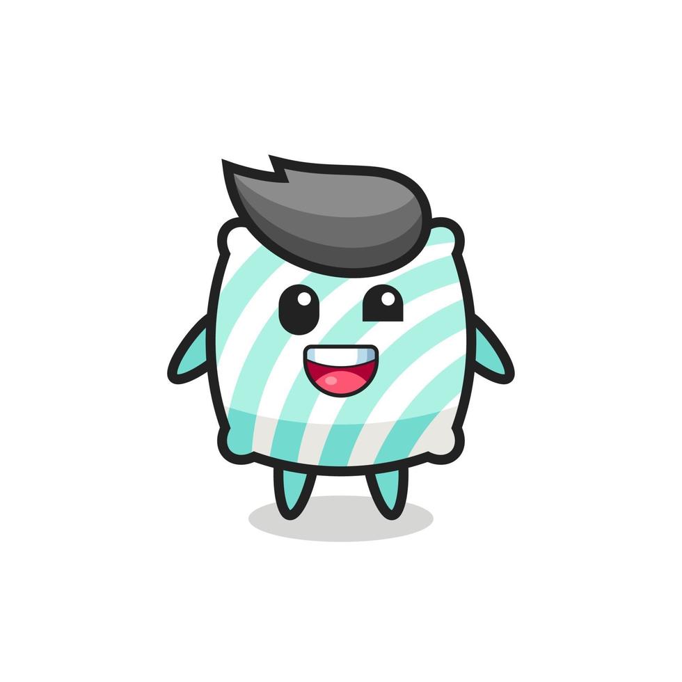 illustration of an pillow character with awkward poses vector