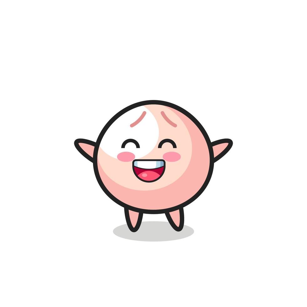 happy baby meatbun cartoon character vector