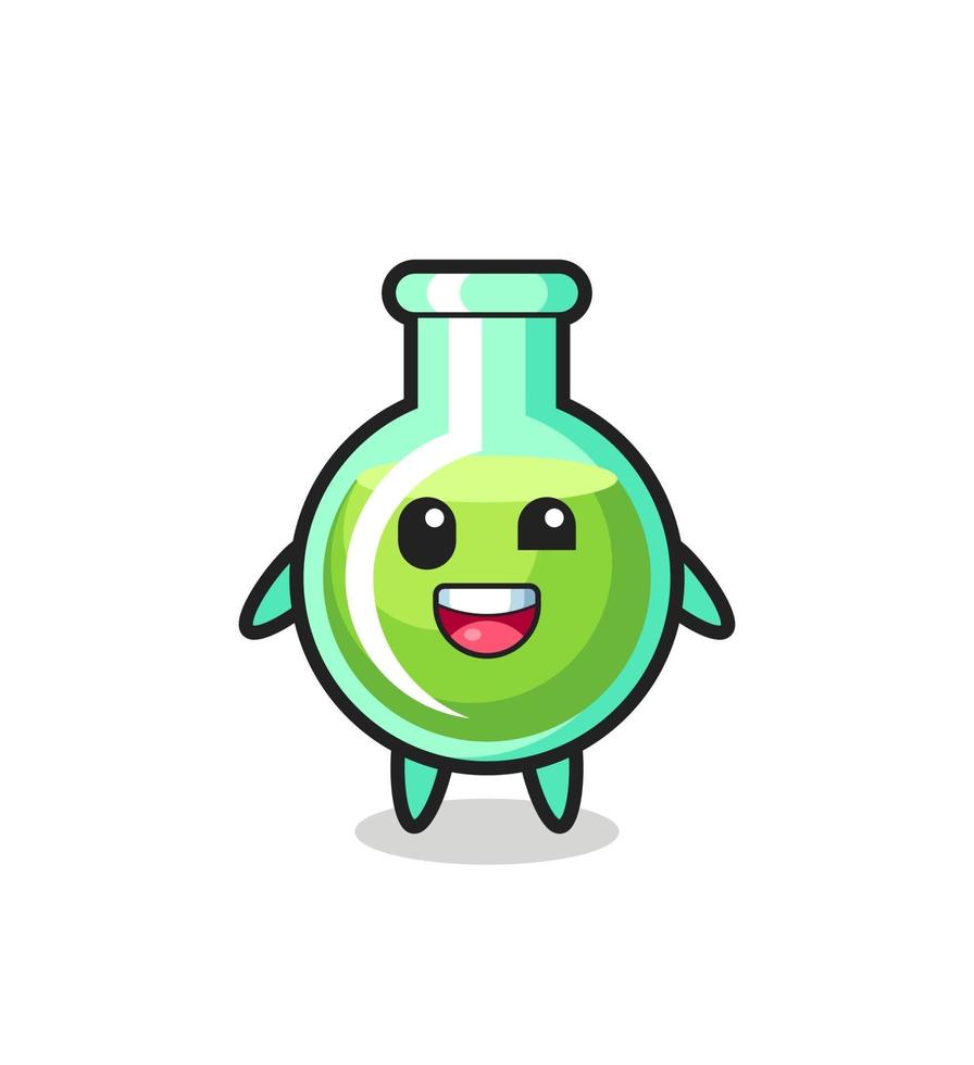illustration of an lab beakers character with awkward poses vector