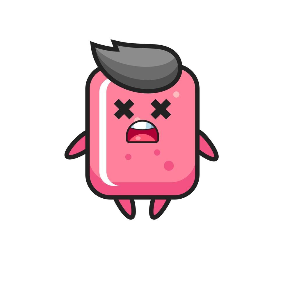 the dead bubble gum mascot character vector