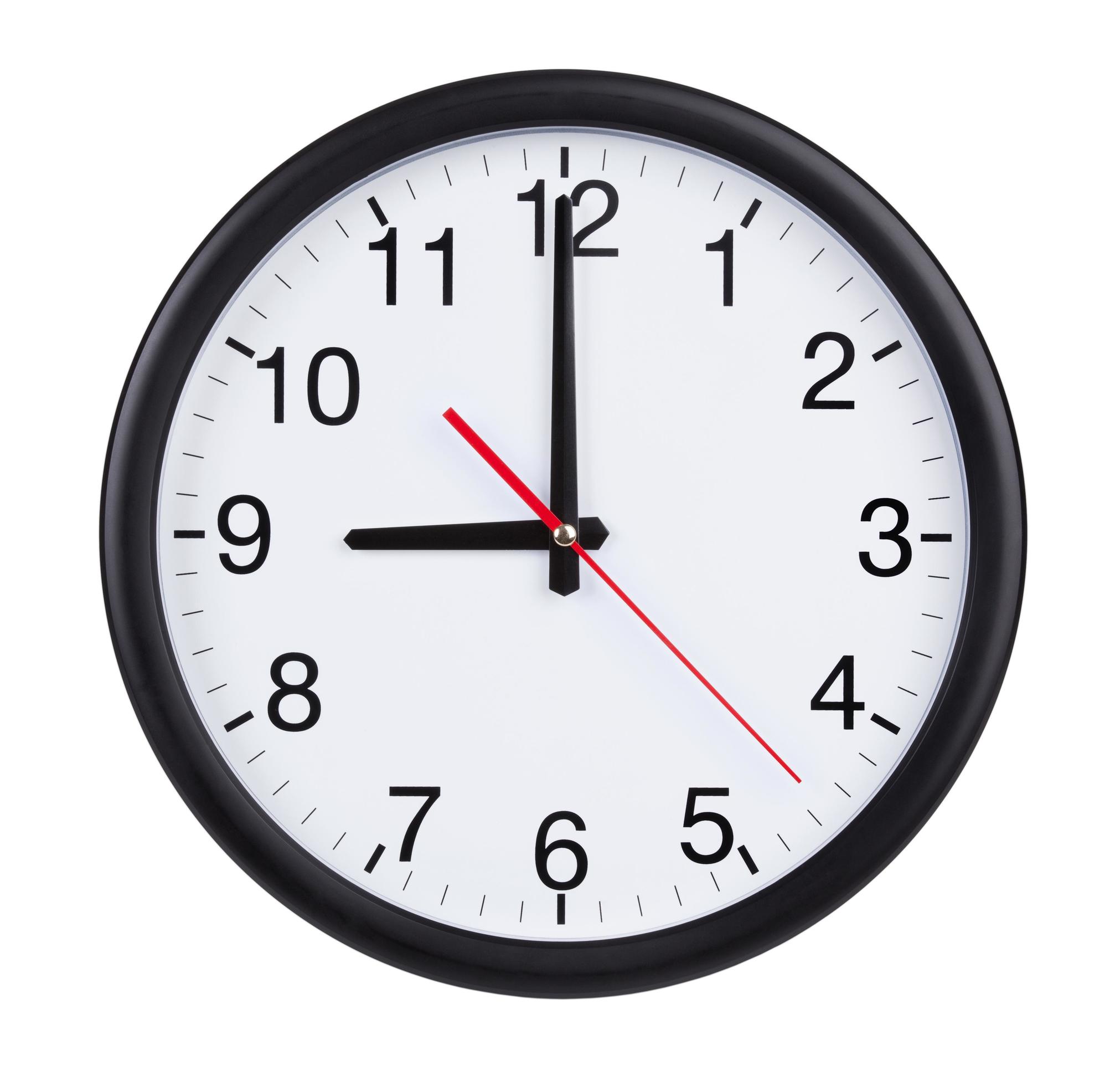 Nine hours on a clock face 3425496 Stock Photo at Vecteezy
