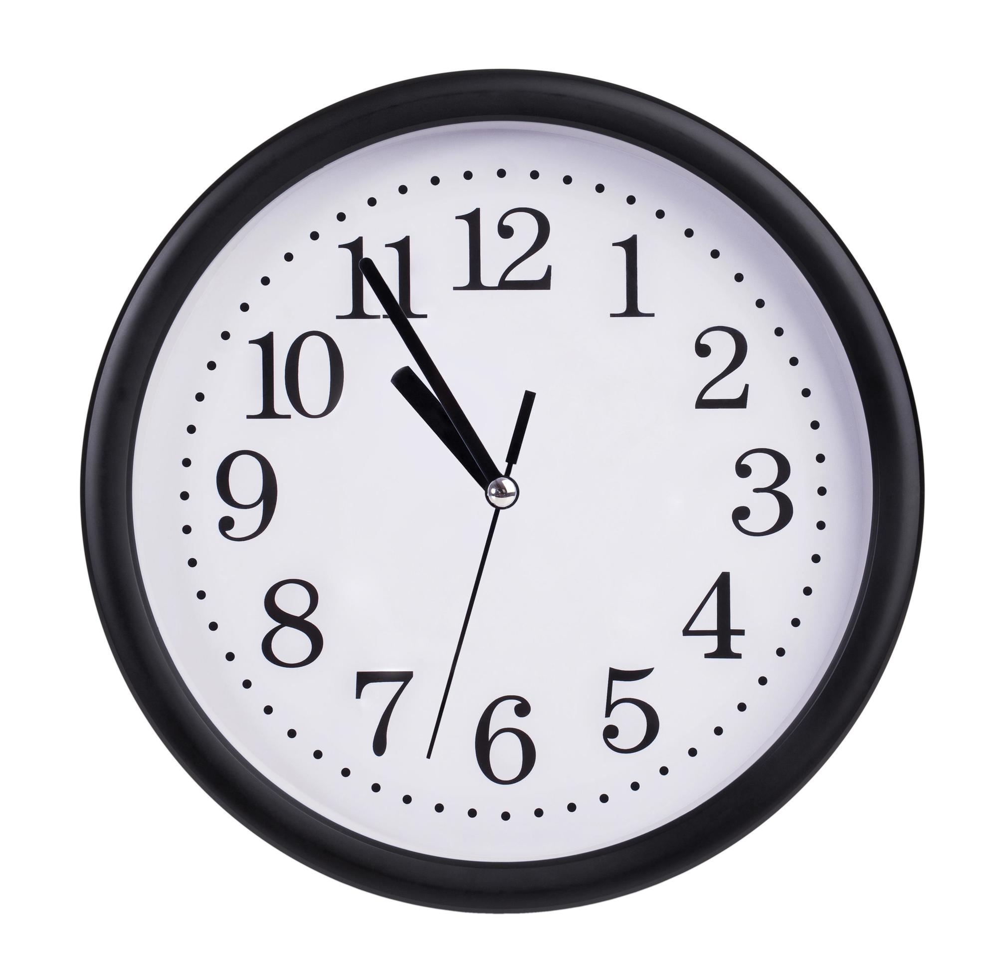 Five to eleven on a clock face 3425501 Stock Photo at Vecteezy