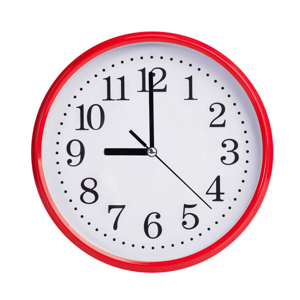Nine o'clock on a round dial 3425591 Stock Photo at Vecteezy