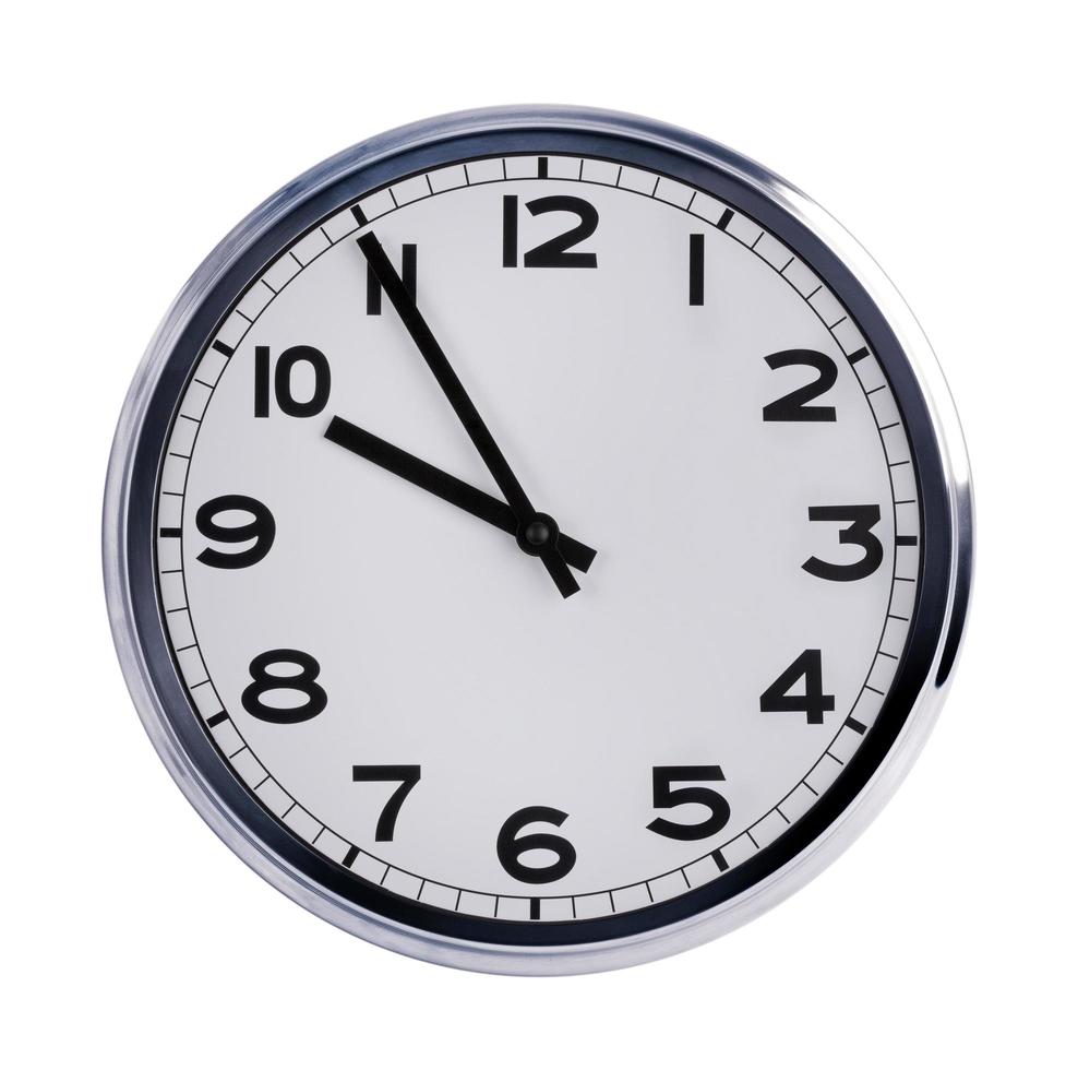 Round office clock shows ten o'clock 3425630 Stock Photo at Vecteezy