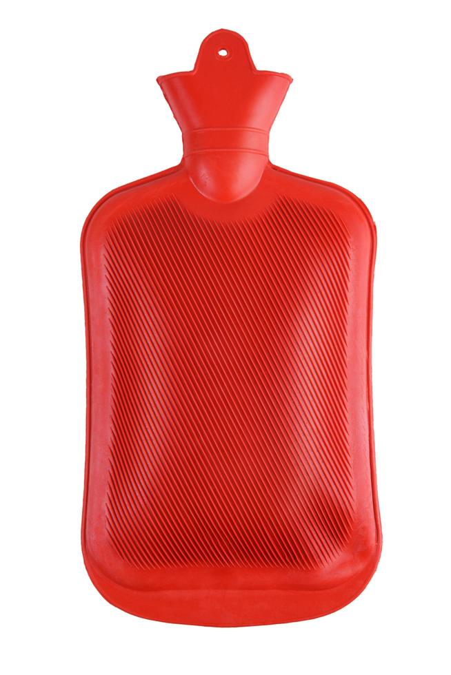 Red rubber hotty on white background photo