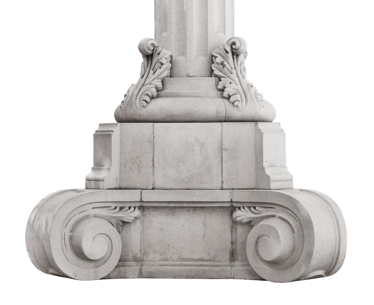 Base ancient marble column photo