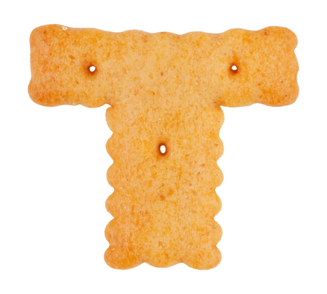 Cookies in the form of the letter t photo