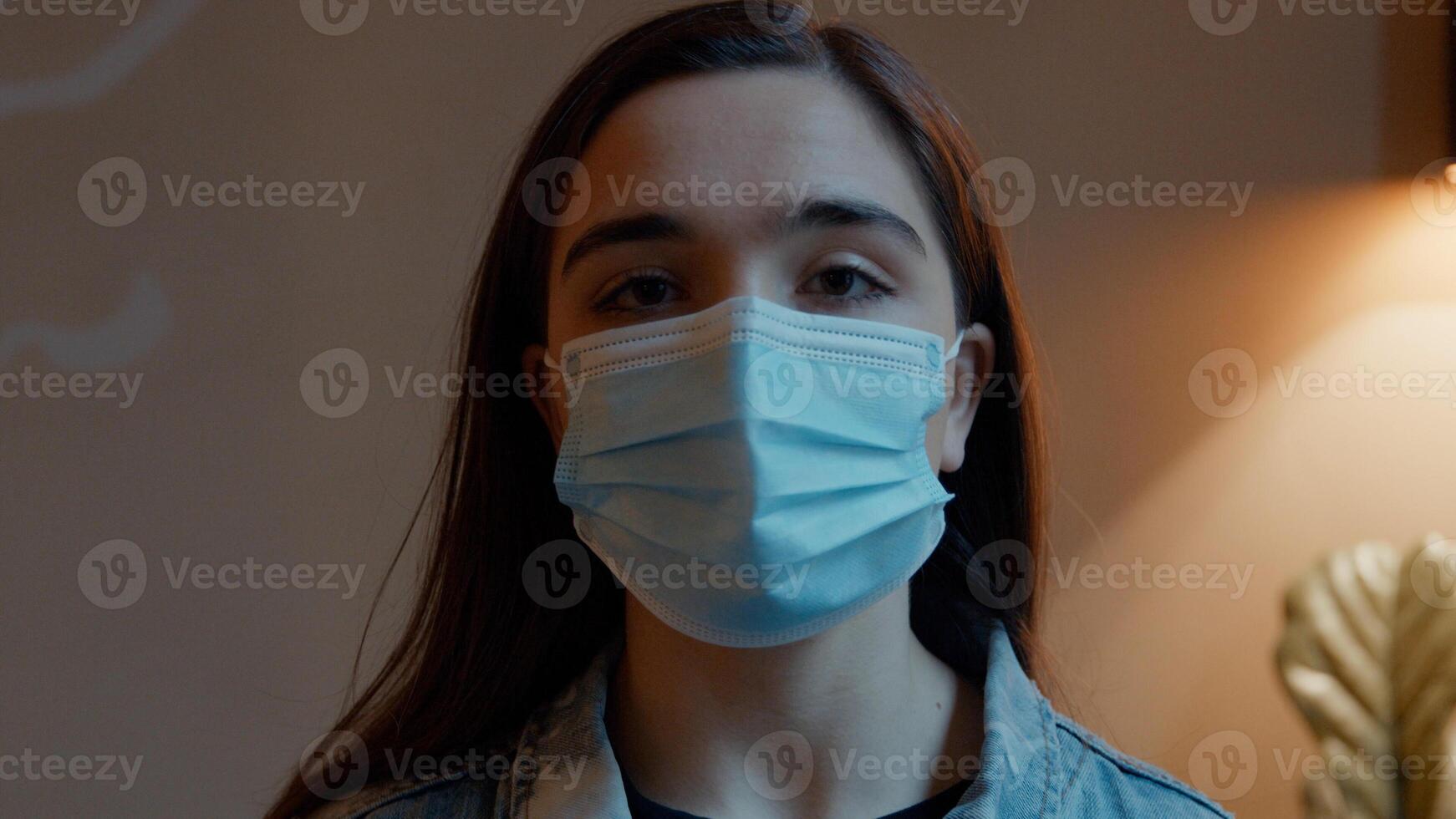 Woman in face mask photo