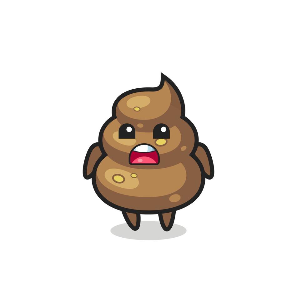 poop illustration with apologizing expression, saying I am sorry vector