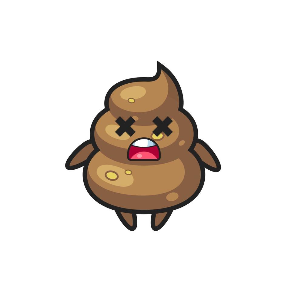 the dead poop mascot character vector