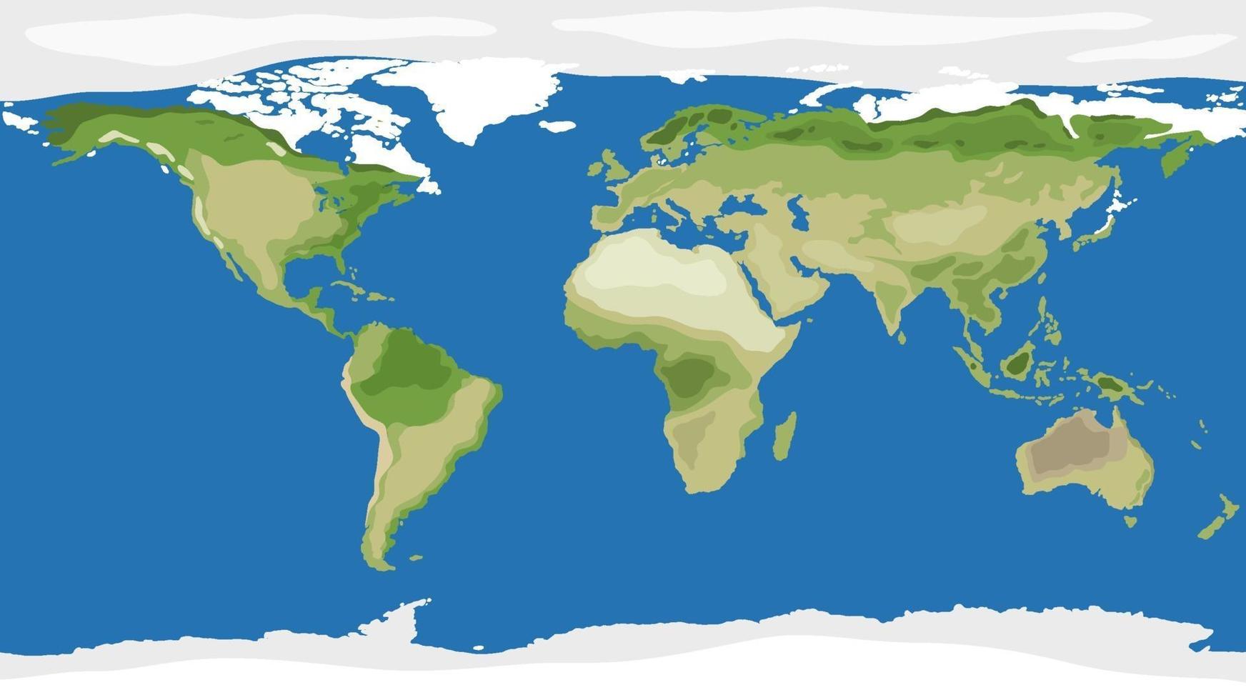 vista superior del fondo del mapa del mundo vector