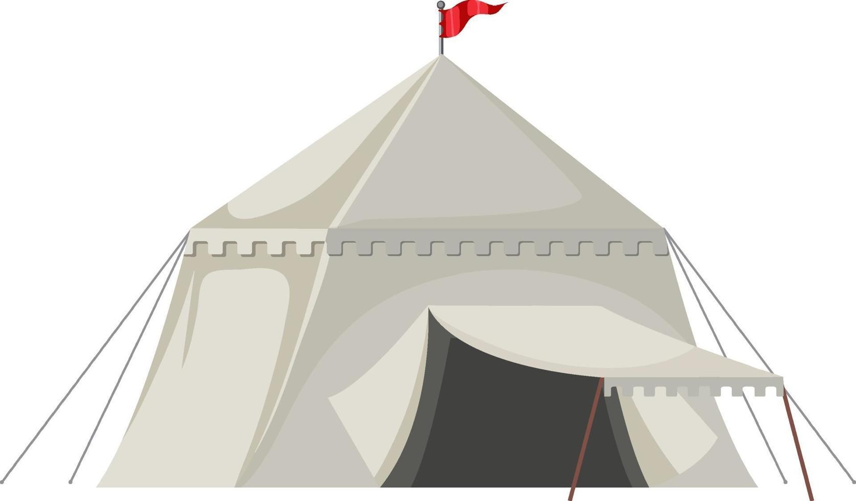 White medieval tent isolated vector