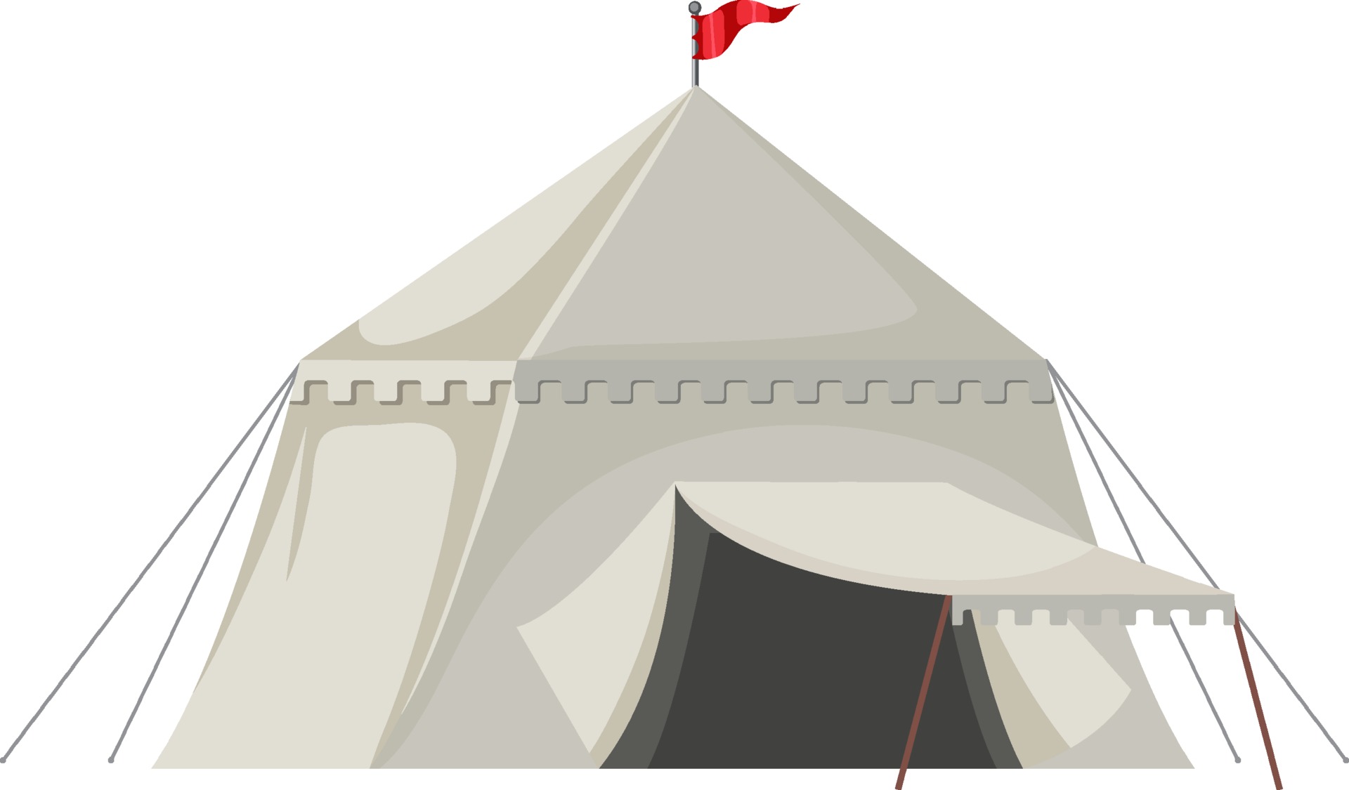 White medieval tent isolated 3426768 Vector Art at Vecteezy