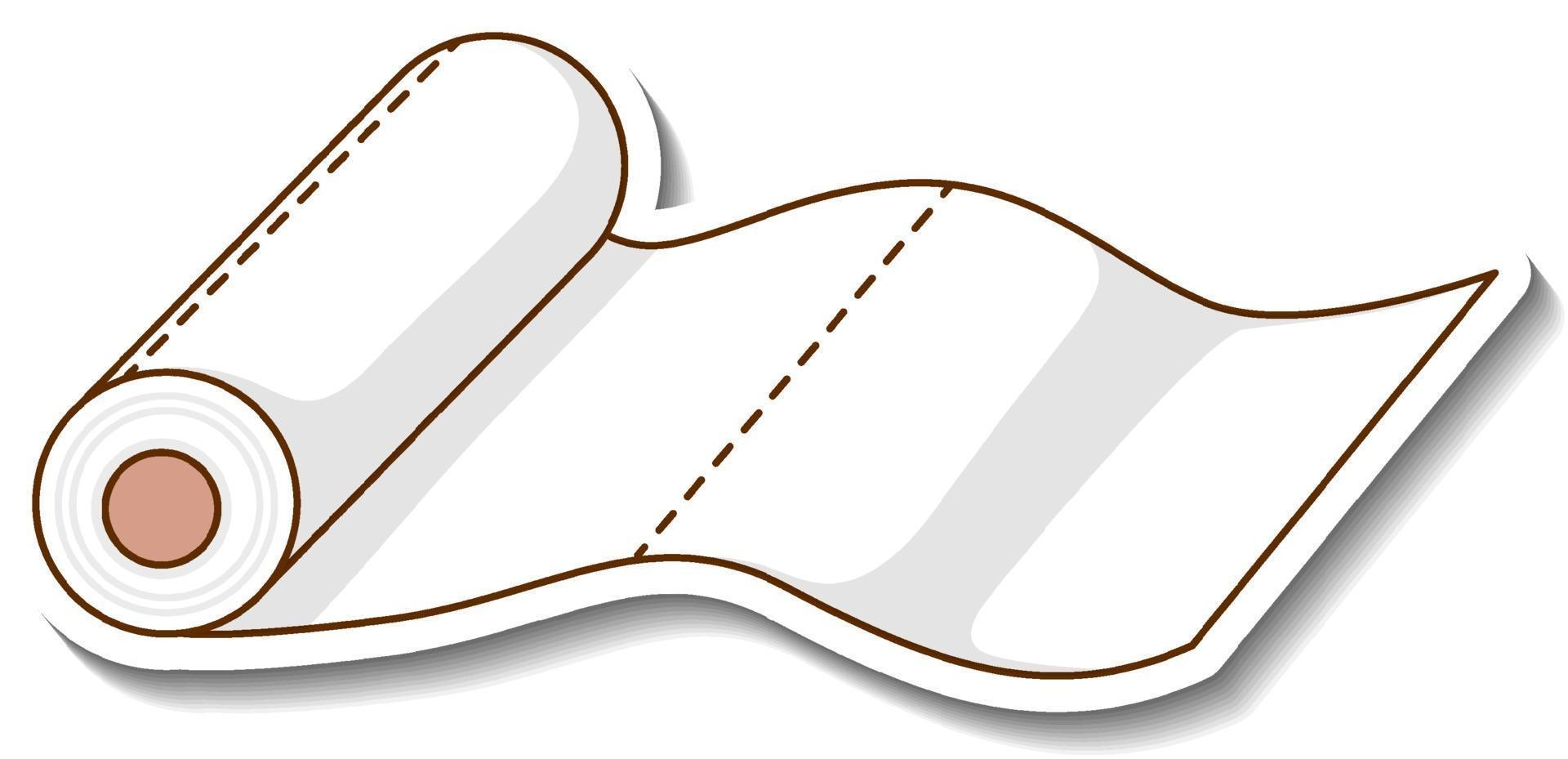 A sticker template with tissue paper roll isolated vector