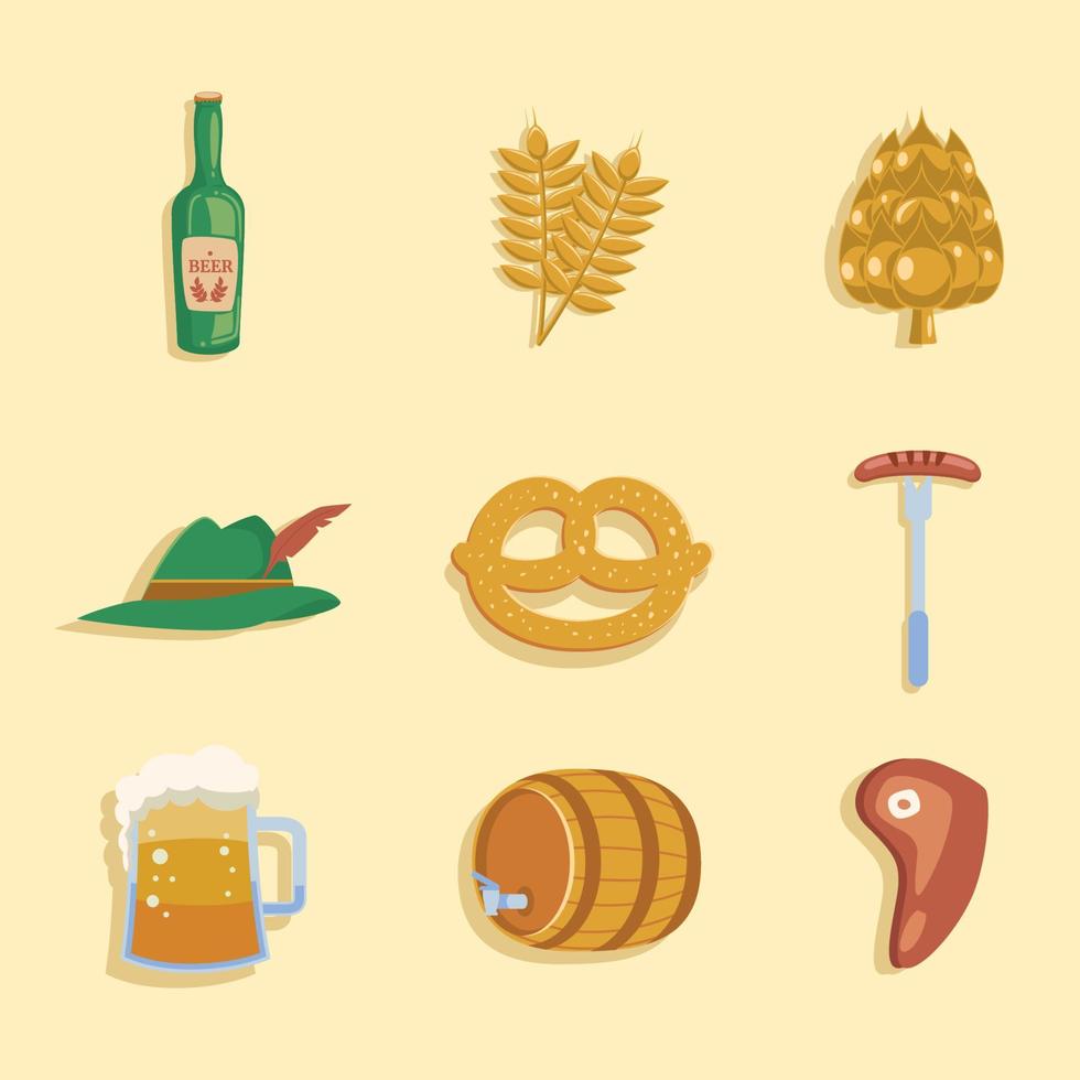 colección de elementos de oktoberfest vector