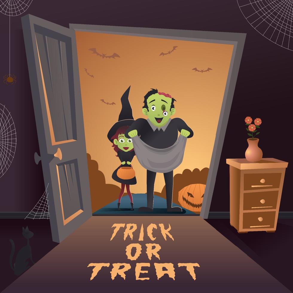 Trick or Treat Halloween Background vector