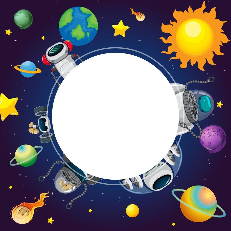 A banner outer space scence background vector