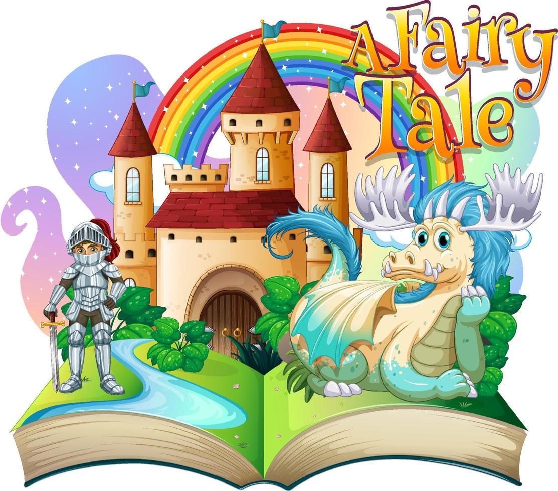 3D pop up book with fairy tale theme vector